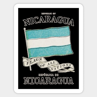 Classic Flag of Nicaragua Sticker